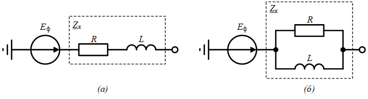 Схемы замещения эквивалента энергосистемы